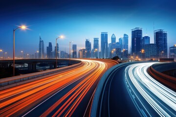 Fototapeta premium City highway architecture metropolis.