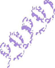 Hand-drawn crayon doodle shape in vibrant colors