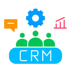 Customer Relation Management Icon, Bussines Icon