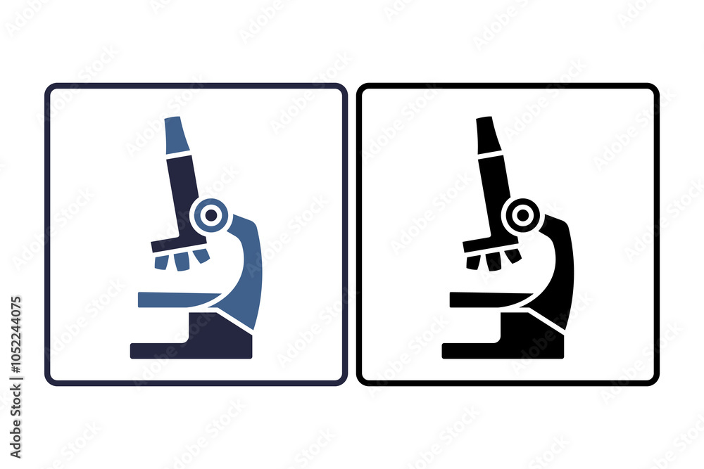 Aufkleber microscope icon. related to biologic. suitable for web site, app, user interfaces. solid icon style