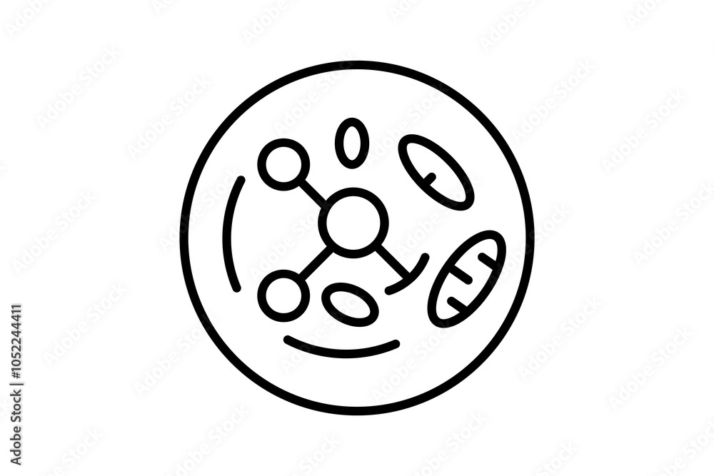 Poster cell icon. related to biologic. suitable for web site, app, user interfaces. line icon style