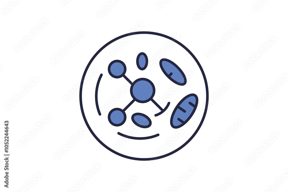 Poster cell icon. related to biologic. suitable for web site, app, user interfaces. flat line icon style