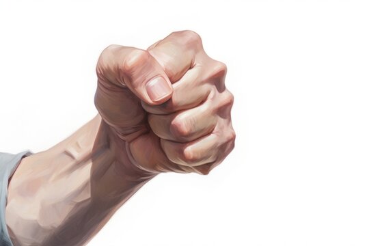 Fist hamds gesture finger hand white background.