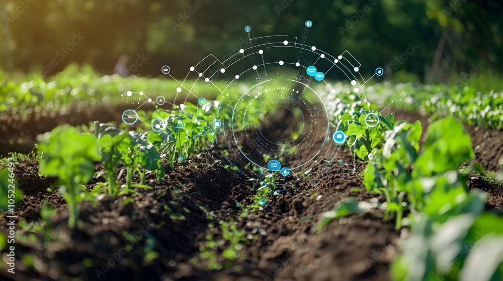 Poster smart agriculture project utilizing for sustainable crop monitoring and resource optimization