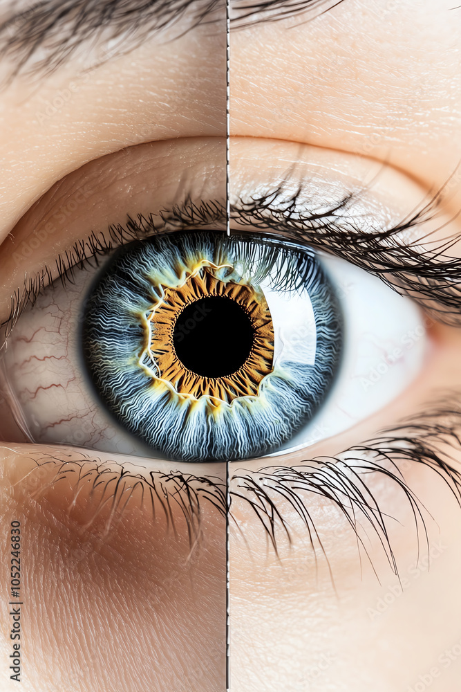 Aufkleber the fascinating complexity of the human eye a close-up exploration of iris patterns and colors