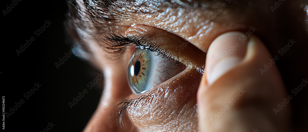 Poster a close-up exploration of the human eye understanding structure and functionality in detail