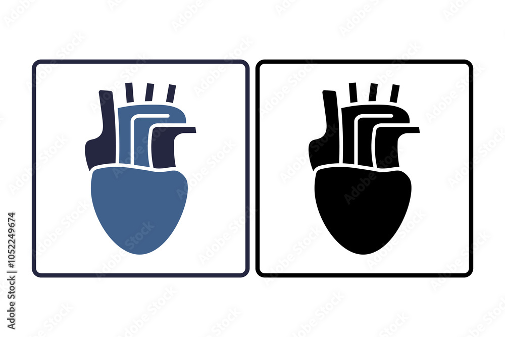 Poster heart icon. related to biologic. suitable for web site, app, user interfaces. solid icon style