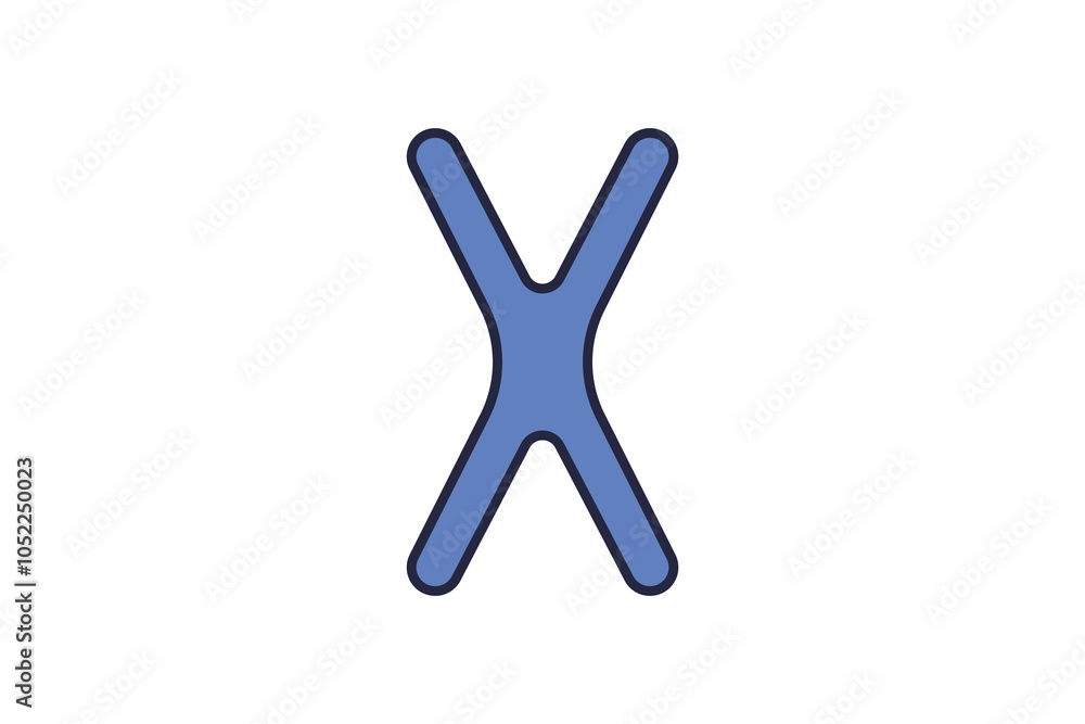 Poster chromosome icon. related to biologic. suitable for web site, app, user interfaces. flat line icon st