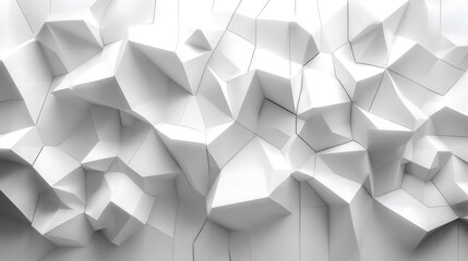 Obraz premium Abstract White Polygonal Wall Texture
