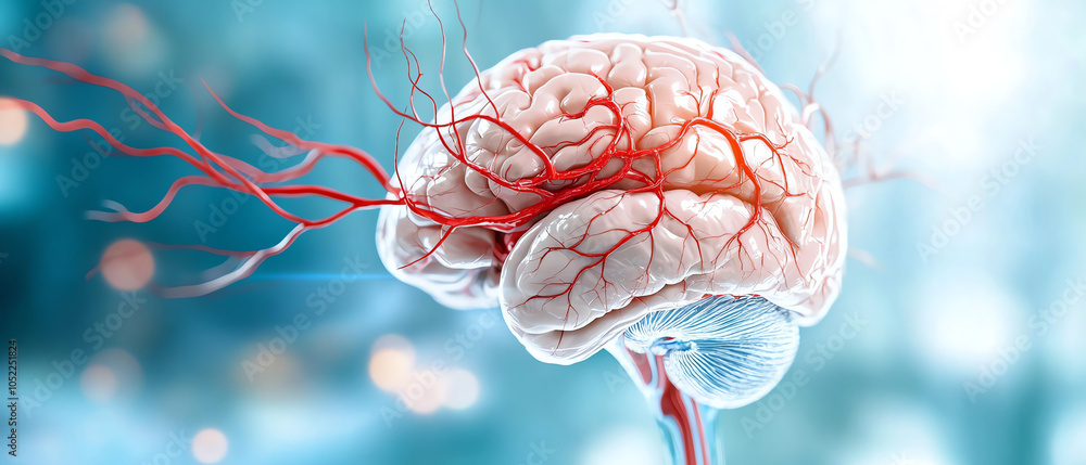 Poster exploring the intricacies of the human brain a visual journey into neuroanatomy and circulatory netw