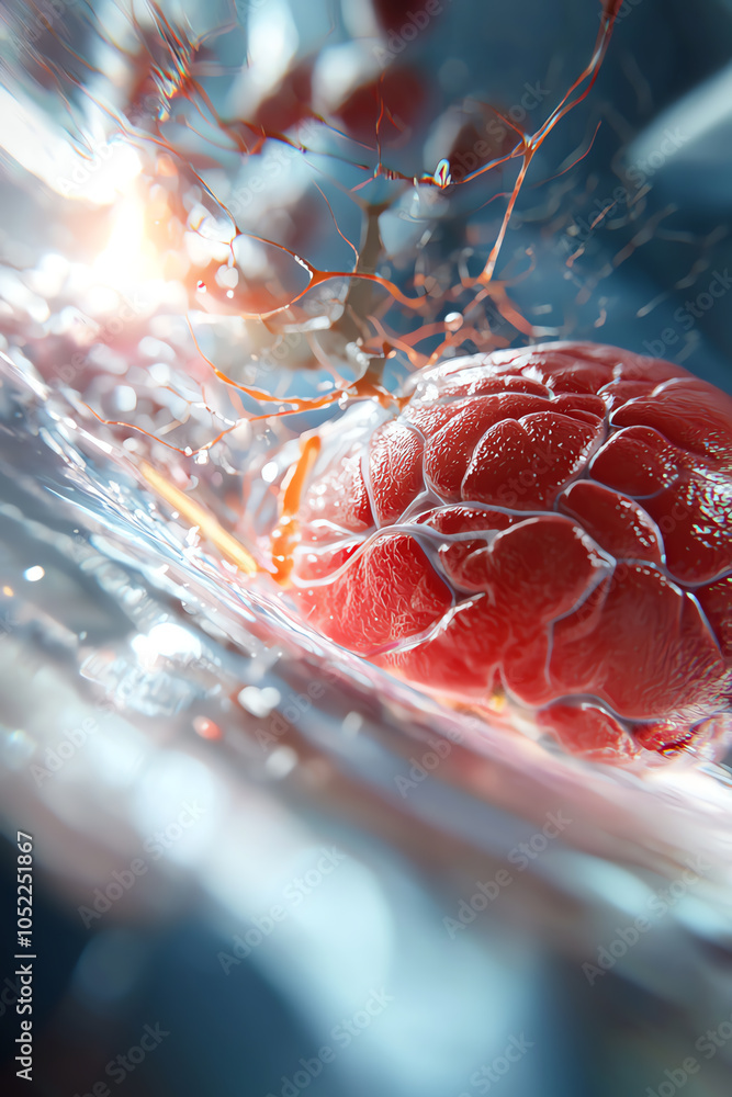 Poster exploring the intricacies of cell division a close-up view of a dynamic biological process