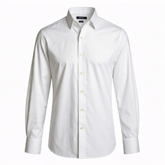 white dress shirt isolated on white background
