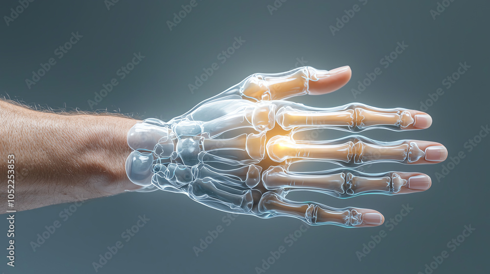 Poster exploring the intersection of human anatomy and robotics the future of prosthetics and biomechanics
