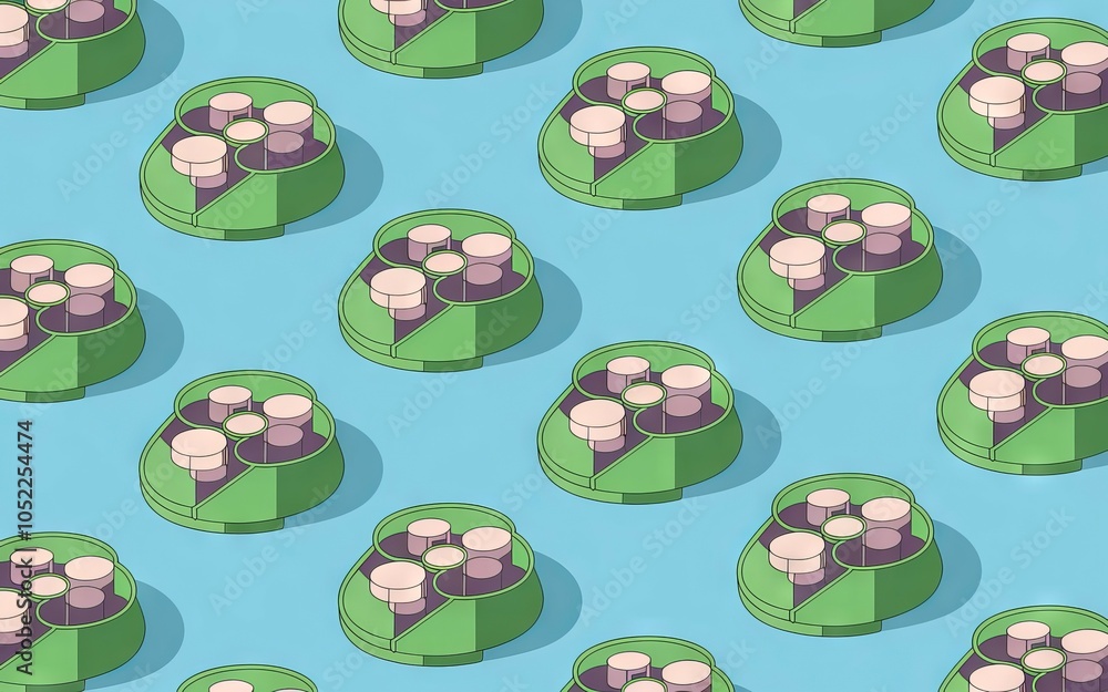 Aufkleber geometric green pattern design. repeating abstract design evokes a sense of community and interconne