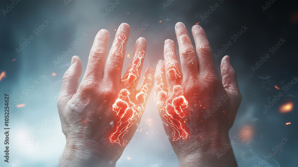 Poster the power of connection illuminated hands signifying unity and strength in shared humanity