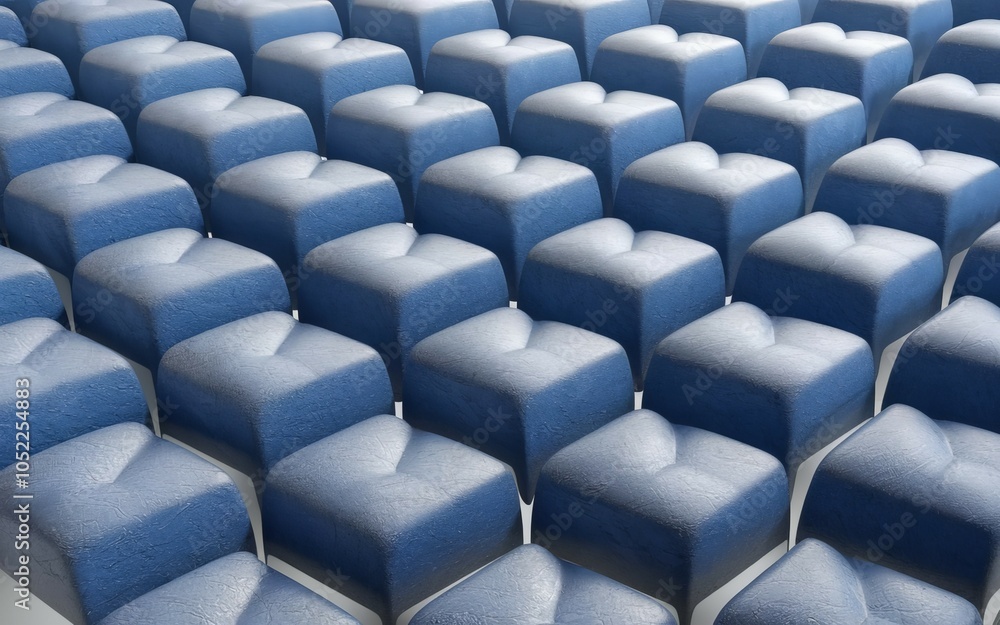 Aufkleber blue cubes pattern texture. repeating geometric blue cube pattern. conveys order, precision, and uni
