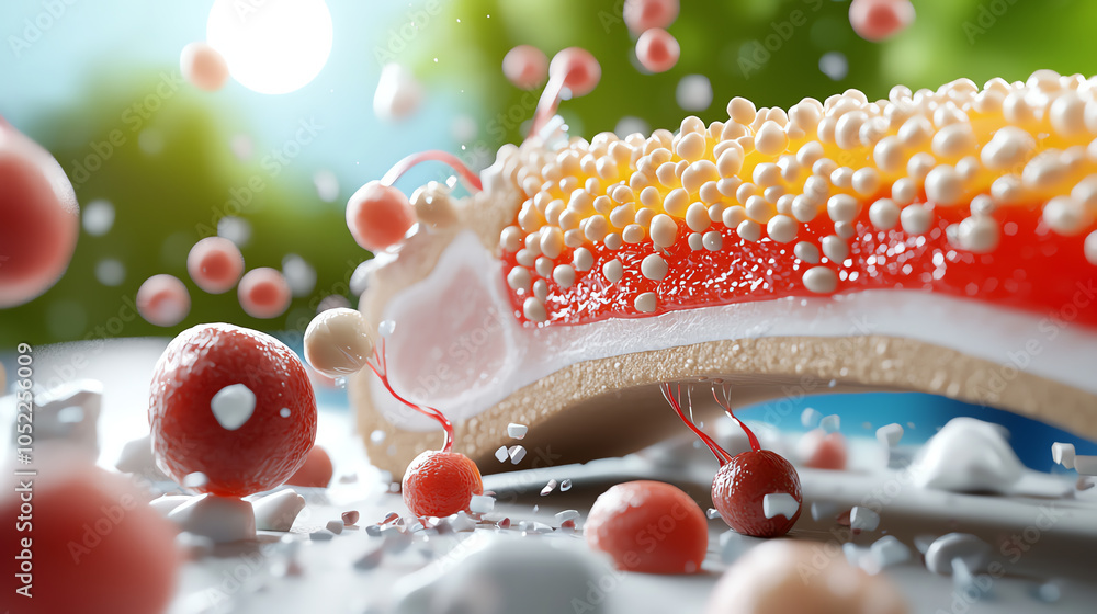 Poster exploring the intricacies of cellular structures a close-up on lipid layers and molecular interactio
