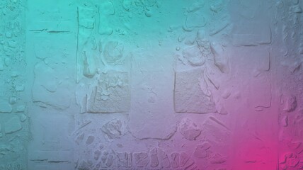 Obraz premium Teal pink textured wall. Abstract wall texture with teal and pink gradient. Evokes feelings of serenity and vibrancy.
