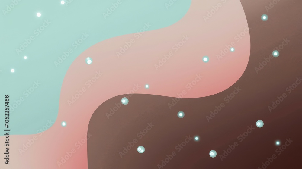 Poster pastel wave abstract art. serene abstract background evokes calmness and tranquility with its soft p