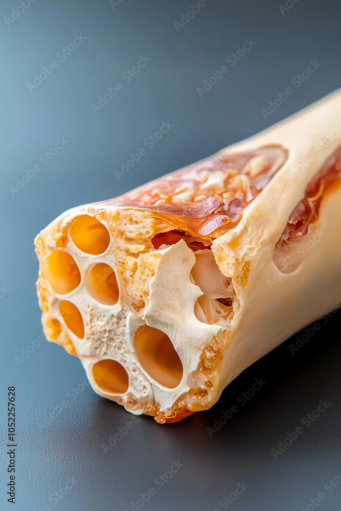 Poster intricate structure of a bone nature's design unveiled through macro photography