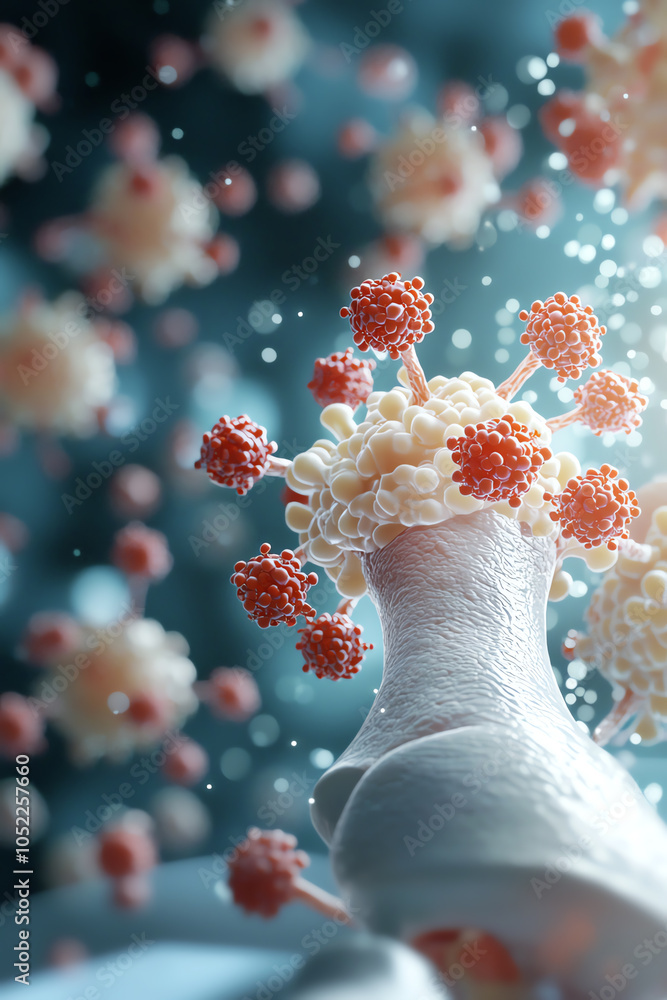 Poster microscopic visualization of viral structures a deep dive into pathogen interactions and their impac