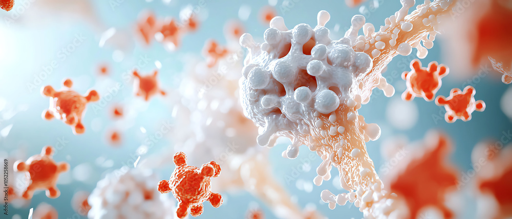 Poster exploring the microscopic world a detailed look at viral structures and their interactions