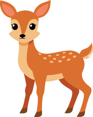 Little cute Deer vector art illustration eps