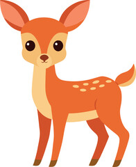 Little cute Deer vector art illustration eps