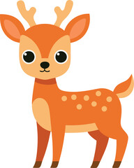 Little cute Deer vector art illustration eps
