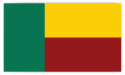 Obraz premium Benin (Dahomey) flag. The correct proportions and color