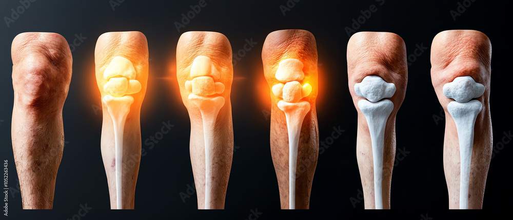 Poster an in-depth visual analysis of knee joint conditions understanding injuries arthritis and rehabilita