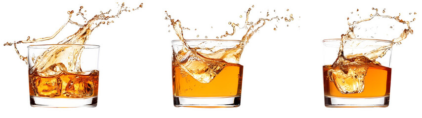 Elegant bourbon splash png