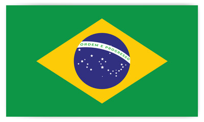 Brazil flag. The correct proportions and color