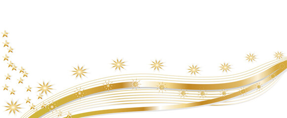 goldene Sterne und Bänder
