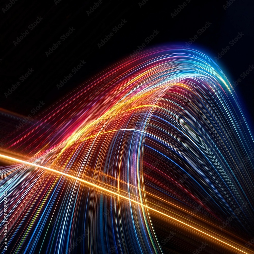Poster dynamic curve light backgrounds speed