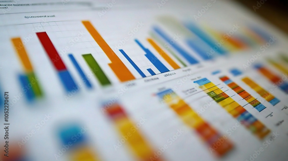 Poster colorful data visualization chart analysis
