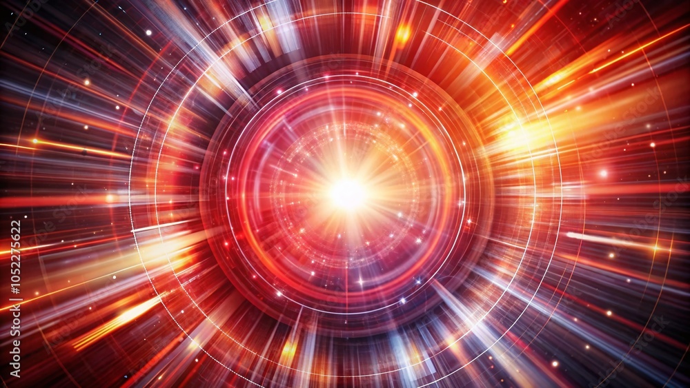 Poster Abstract Circular Background with Radiant Lines for Science and Engineering Innovation Design