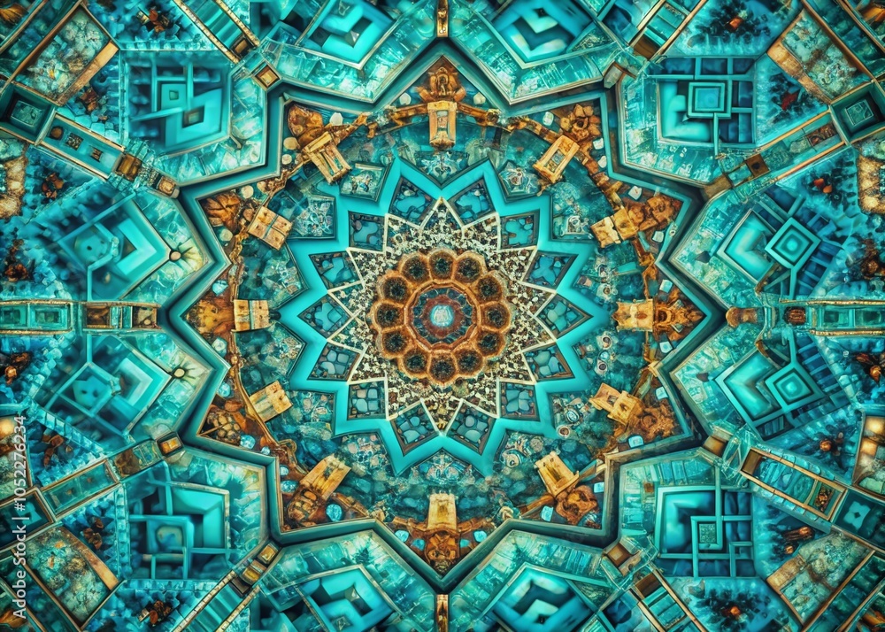 Poster abstract cyan background with moving geometric structures - dynamic full hd visuals for creative pro