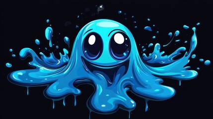 Fototapeta premium Smiling Blue Blob