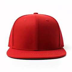 Fototapeta premium red baseball cap mockup on white background