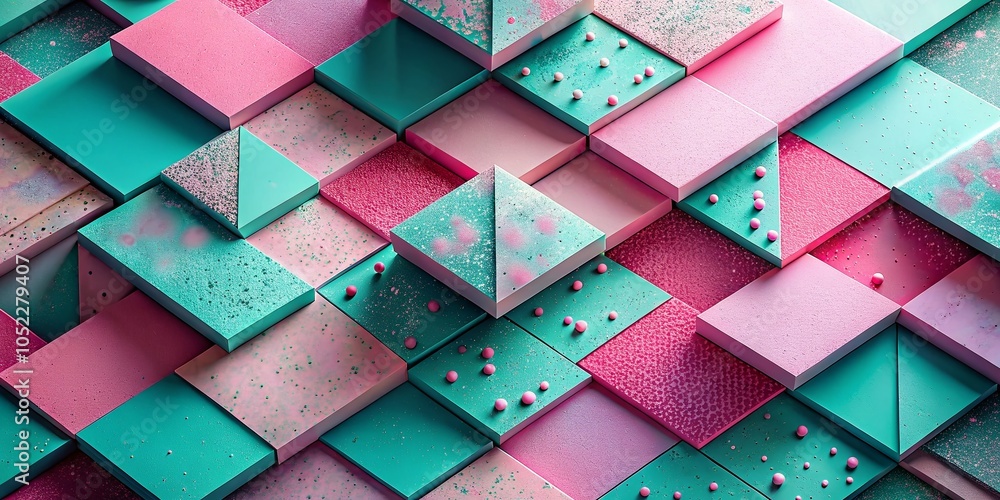 Poster abstract pastel textures in geometric patterns for creative design and branding