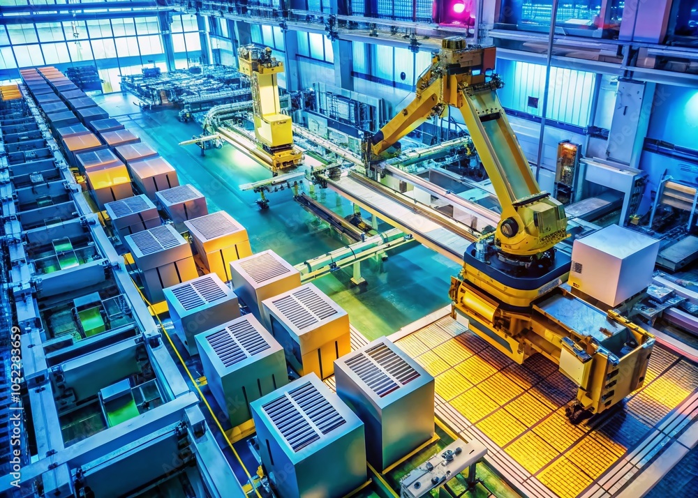Poster advanced automation in silicon wafer manufacturing with robot arm precision