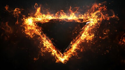 Fototapeta premium Diamond shaped fire frame generative ai