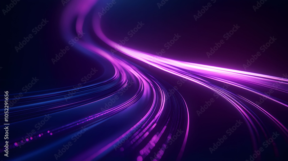Poster vibrant purple abstract background with glowing textures and dynamic waves, creating a colorful, ene