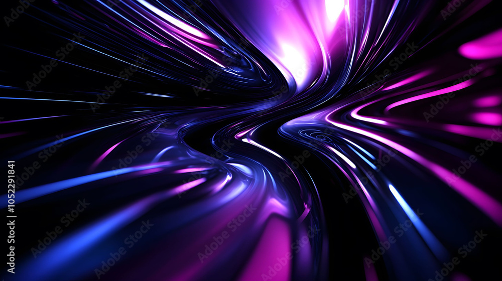 Poster vibrant purple abstract background with glowing textures and dynamic waves, creating a colorful, ene
