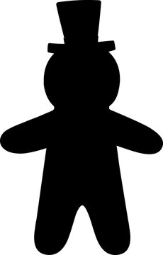 recommend clip art: Gingerbread man silhouette vector.