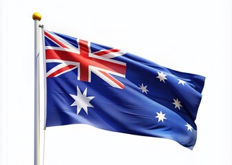 Fototapeta premium Australia Flag Presentation on Clean White Background for Effective Visual Communication
