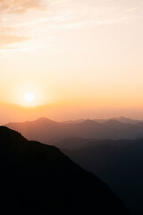 Sunset in the mountains
