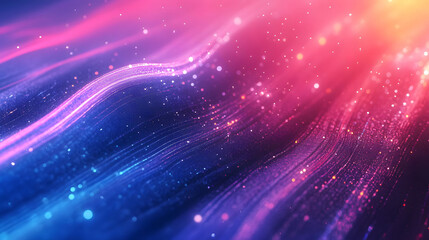 Obraz premium Colorful abstract background with dynamic lines and a vibrant gradient of pink, purple, blue, and yellow, creating a sense of motion and energy