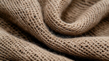 Knitted Fabric Texture   Beige Woolen Background for Design